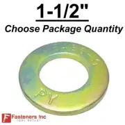 1-1/2" F436 SAE Structural Yellow Zinc Plated Hardened Flat Washers A325 A490