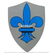 Medieval Crusader Knight Foam Shield with Fleur De Lis Coat Of Arms LARP Costume