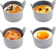 Silicone Egg Poachers | Nonstick Egg Boiler Poacher 4 - Poached Egg Cooker Cups, Egg Cooking Mold for Air Fryer, Baking Oven, Microwave,