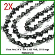 2 X 20" CHAINSAW CHAIN 20in Bar Replacement Suits BAUMR-AG 62cc 66cc Saw
