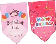 PEPLAYTAL 2pcs Pet Triangle Scarf Birthday Bibs for Dogs and Cats Stylish Saliva Towels with Unique Patterns Breathable and Durable Accessories for Puppy Party Celebrations