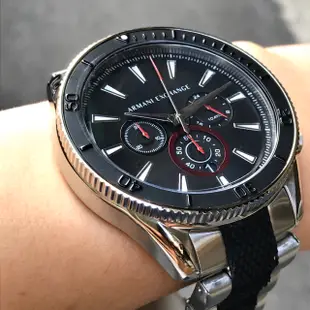 現貨 可自取 ARMANI EXCHANGE AX AX1813 亞曼尼 手錶 46mm 三眼 黑面盤 鋼錶帶 男錶女錶