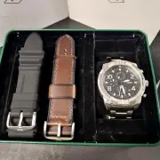 Fossil Bronson Chronograph Stainless Steel Watch and Interchangeable Strap Set