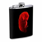 Red Fish Em1 Flask 8oz Stainless Steel Hip Drinking Whiskey