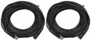 2 Rockville RDX5M50 50' 5-Pin Male-Female DMX Lighting Cables 100% Copper