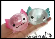 2 Axolotl Splat Ball - Water Filled Splat Stress Ball - Throw to Make it Splat