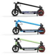 Electric Scooter 130W 16KM/H 8KM Range LED Light Folding Portable Ride Kid Teen