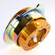 NRG Aluminum Steering Wheel Quick Release Gen 2.5 Rose Gold Body/Neo Chrome Ring