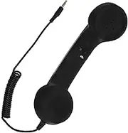 GANAZONO Retro Telephone Handset with Adjustable Tone Radiation Classic Cell Phone Receiver for Comfortable Calls Black