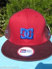 NEW DC SHOES RED Cap HAT Snapback MENS OSFA S M L