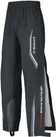 Held Rainblock Zip Base Ladies Rain Trousers, black-grey, Size 2XL for Women Black Grey