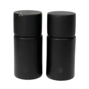 CrushGrind Bergen Salt Pepper Spice Mill Ceramic Mechanism Set of 2 Black 12cm