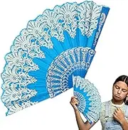 Handheld Chinese Folding Fan,Elegant Folding Hand Fan For Women | Handheld Fans For Women, Fan With Tassel, For Wedding Dancing Cosplay Party Wall Decoration