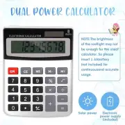 Desktop Calculator 8 Digit Display Battery Solar Basic Big Button Business Home