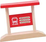 Toy Train Station Platform Wooden Boys and Girls Playset Simulation Station Model Pretend Play Home Decor