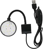 VGOL 5W Mini Aquarium USB Led Light with Power Switch for Small Fish Shrimp Tank Freshwater Planted Live Plant Grow Fish Tank Clip Light Black