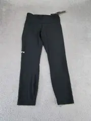 Under Armour Leggings Womens Medium Heatgear Black Compression Crop NEW