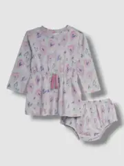 $52 Splendid Baby Girls Gray Graffiti Hearts 2 Piece Bloomer Dress Set SZ 12-18M