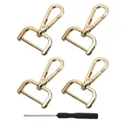 Detachable Snap Hook, 1-1/4 Inch Swivel Clasp for Purse (4 Pack, Light Gold)