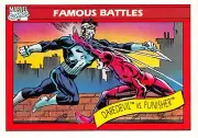 DAREDEVIL VS. PUNISHER / 1990 Marvel Universe Series 1 (Impel) BASE Card #110