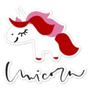 Cute Unicorn, Vinyl Decal Sticker, Indoor Outdoor, 3 Sizes, #7791