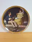 VTG Norman Rockwell Knowles Plate Pondering on the Porch Rediscovered Women 1984
