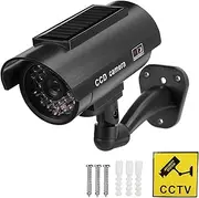 Fake Security CCTV Solar Waterproof Fake Security Fake Camera with Flashing LED Light Outdoor Indoor Home and Business Use