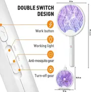 Foldable USB Rechargeable Bug Zapper Racket