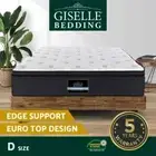 Giselle Bedding 34cm Mattress Euro Top 7 Zone Pocket Spring Medium Firm Double