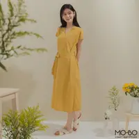 在飛比找momo購物網優惠-【MO-BO】MIT從容自在純棉洋裝(洋裝)