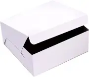 12125C(50PCS), 12x12x5-Inch Cardboard Cake Boxes
