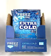 2 Pack FREEZ PAK Extra Cold - 2C Ice Bag Reusable Ice Block Substitute, Blue NEW