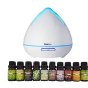 Purespa Diffuser Set With 10 Aromatherapy Oils White Appliances For Aromatherapy Diffusers