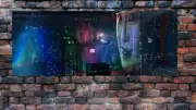 Blade Runner color changing holographic Japanese Woman 1982 24" x 10"h poster