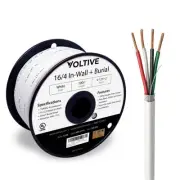 Voltive 16/4 Speaker Wire - CL3 - In-Wall/Direct Burial - OFC - 100ft - White