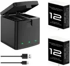 CKE 2 Enduro Batteries & 3-Channel Charger for GoPro Hero 12/11/10/9