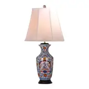 Beautiful Porcelain Imari Floral Pattern Vase Table Lamp 34"