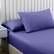 Royal Comfort 2000TC 3 Piece Fitted Sheet and Pillowcase Set Bamboo Cooling - Double - Royal Blue
