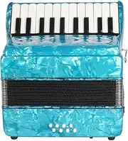 Professional Piano Accordion 22 Keys 8 Bass, Solo And Ensemble, Music Accordion Instrument, Musical Instrument For Kids, Home And Classroom(Color:Blue)