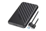 [25PW1-U3-BK] 2.5" External Hard Drive Enclosure USB to SATA for HDD/SSD 7/9.5mm - Black