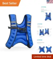 Adjustable Neoprene Weighted Vest - 12lb for Walking, Running, and Workouts