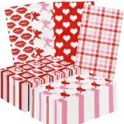 Valentines Day Napkins,Red and Pink Valentine Bathroom Napkins Disposable Heart