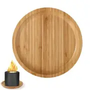 8in Tabletop Fire Pit Mat for Solo Stove Mesa & Mesa XL, Round Wooden Heat Re...