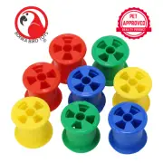 Bonka Bird Toys 1490 Colored Plastic Bobbin Spools Foot Talon Craft Part Parrot