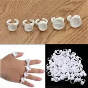 100P Ring Glue Holder Permanent Microblading Pigment Rings Tattoo Ink Cup Makeup