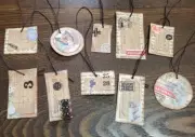 Lot 10 Junk Journal Tags Text Tickets Vintage Ephemera Crafts Cards Scrapbook