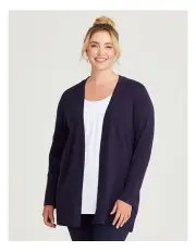 [Taking Shape] Lightweight Natural Cardigan in Dark Indigo