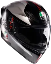 AGV 2118394003-034-XXL K1 S Helmet - Lap - Matte Black/Gray/Red - 2XL