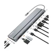 USB C Docking Station Dual Monitor, USB C Dock to Dual HDMI, Displayport, VGA...
