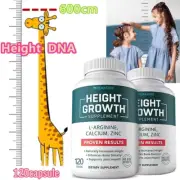 HEIGHT GROWTH SUPPLEMENT L-ARGININE CALCIUM, ZINC 120 CAPSULES